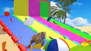 Paint & Animals Hasmter Chicken Tiger Cow Mammoth Elephant Fountain Crossing Animals Transformation