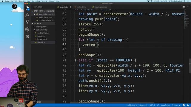 Coding Challenge #130: Fourier Transform User Drawing смотреть онлайн