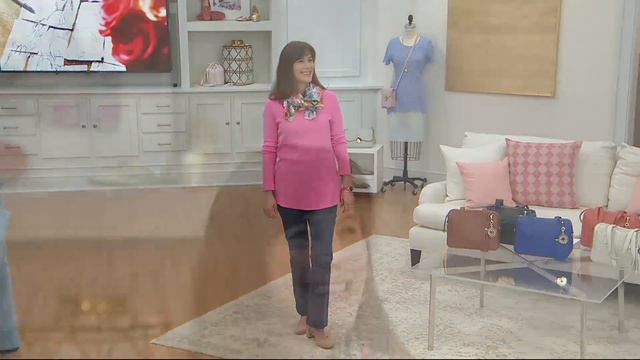 Isaac Mizrahi Live! Essentials Scoop Neck Long Sleeve T-Shirt on QVC смотреть онлайн