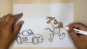 How to draw McQueen and How to draw Booba, Как нарисовать Маквин из Тачки и как нарисовать Бубу