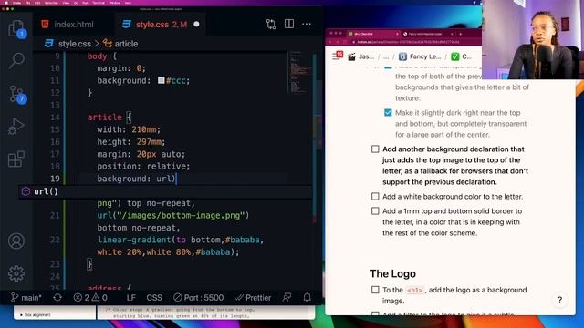 ??? Fancy Letterhead Paper | CSS Challenge (MDN) | #100DaysofCode