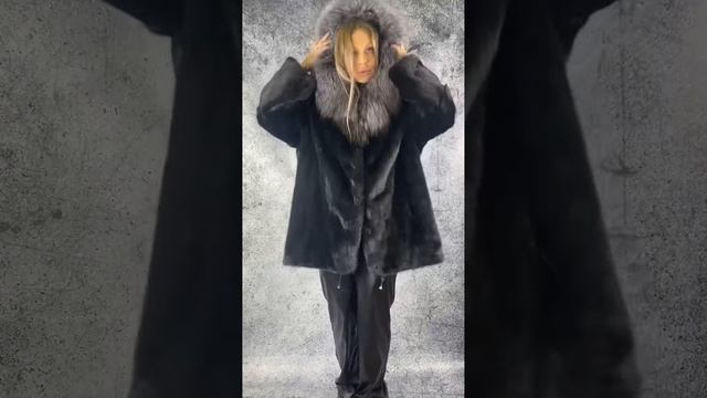 Норковая шуба «кулиска» с чернобуркой смотреть онлайн