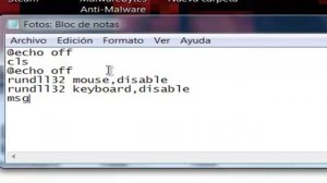 Hack para desactivar mouse y teclado      Espero que os guste