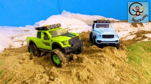 Машинки Игрушки и Большая песочница - Трактор, Экскаватор, Самосвал. Манкиту