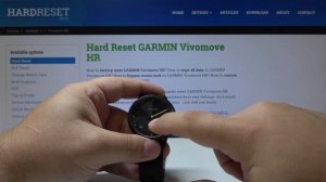 How to Factory Reset GARMIN Vivomove HR - Hard Reset in GARMIN Watch