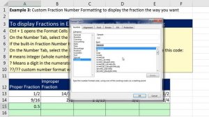 Excel & Business Math 11: Types Of Fractions & Fraction Number Formatting