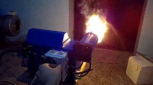 Горелка на отработке с датчиком огня и наддувом