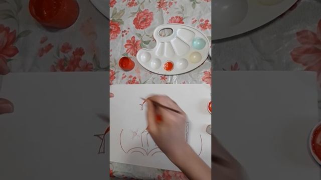 Рисуем, изучаем Мезенскую роспись "Красный конь" #чудороспись #детскийцент смотреть онлайн