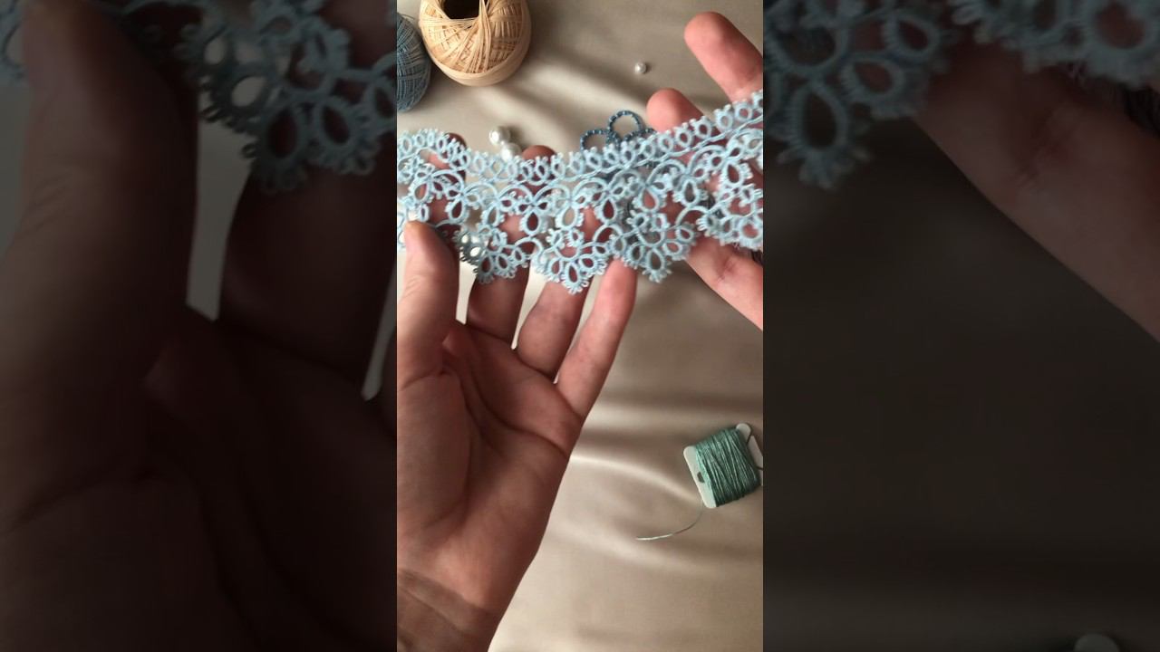 Плетение воротника ручной работы  #кружево #diy #handmade #ручная_работа #фриволите #творчество смотреть онлайн