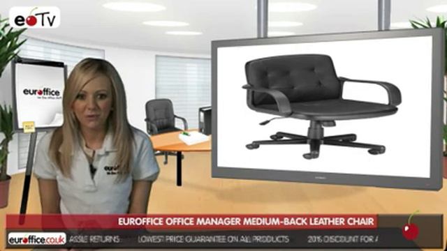 Euroffice Office Manager Medium-Back Leather Chair смотреть онлайн