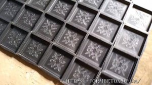 Формы для тротуарной плитки квадрат 30х30 Краковский Клевер, Декор, Лилия, Цветок, Ромашка