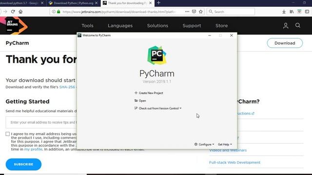 How to Install Python 3.7.X and  Pycharm version in Windows 10 | Step by Step guide
