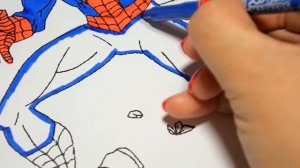 Spider-Man superhero coloring Спайдер-Мен супергерой раскраска