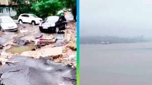 Владивосток стал жертвой тайфуна. Дождевая вода проникла в дома, асфальт смыло водой
