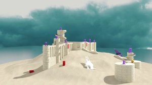 Игровой уровень для 3D-игры Песчаный замок