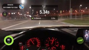 BMW F30 320d dieselboost stage2 dragy 0-100