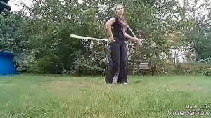 Фланкировка шашкой. Слепой бросок. Kopylova Natalya flankirovka