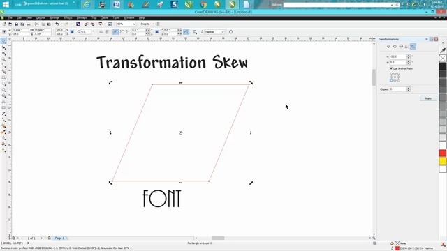 Corel Draw Tips & Tricks Skew Transfromation смотреть онлайн