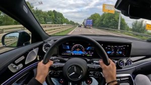 Mercedes AMG GT 53 4-Door POV Drive on the Autobahn // No Speed Limit