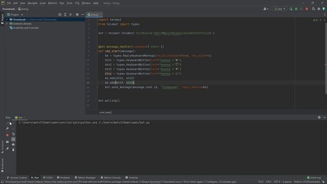 Создание телеграм-ботов на python (telebot) #17 / Разметка клавиатуры, методы add и row