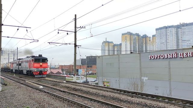 Тепловоз 2ТЭ116-1560, перегон Предпортовая - Автово, г.СПб, 25.04.2022г.(4K UHD) смотреть онлайн