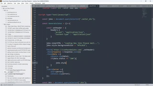 How to make joke fetching application? #apicall #fetch #ajax #api #webdeveloper #webdesign #restapi