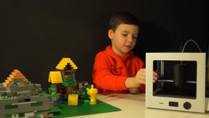 Печатаем на 3D ПРИНТЕРЕ - Лего НУБик Майнкрафт - LEGO Minecraft Animation DIY