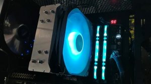 Демонстрация работы ARGB подсветки вентилятора кулера PCCooler PALADIN 400 ARGB