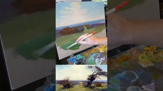 Как рисовать маслом красивые деревья. Shorts