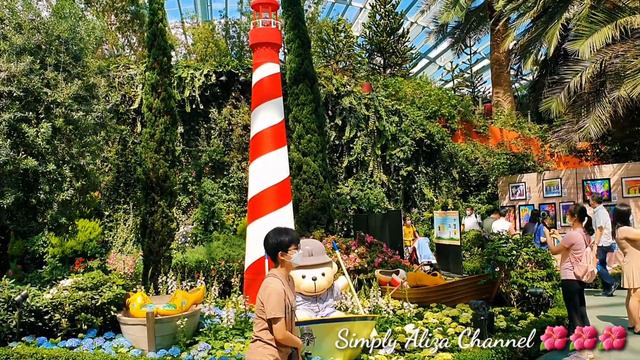 HYDRANGEA FLOWER DISPLAY AT FLOWER DOME GARDENS BY THE BAY SINGAPORE смотреть онлайн