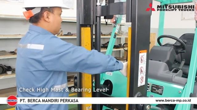 Front Mast Check Mitsubishi Forklift Truck FD25 смотреть онлайн
