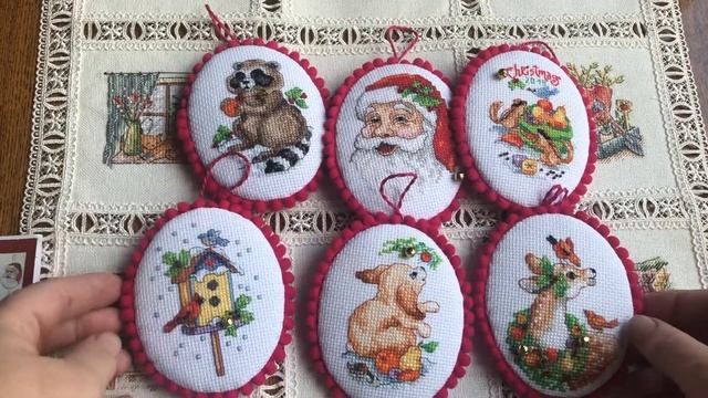 Janlynn “Santa and Animals Ornaments”. Готовые и оформленные новогодние игрушки. смотреть онлайн