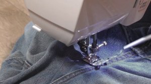 Как зашить джинсы между ног