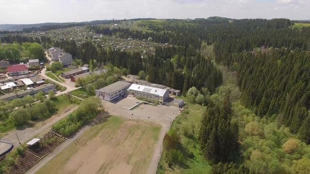 Посёлок Майский (Краснокамский р-н) с высоты птичьего полёта 20 мая 2016г.