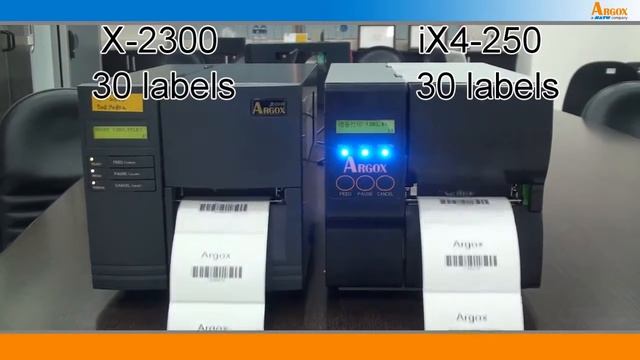 Высокоскоростная печать принтера этикеток Argox "iX4-250 смотреть онлайн