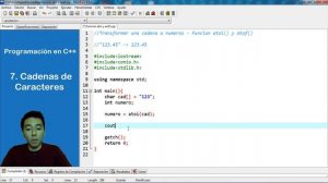 48. Programación en C++ || Cadenas || Transformar una cadena a números - Función atoi() y atof()