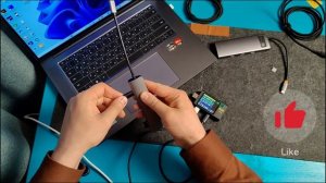 Порядок на столе! Подключаем все кабели через один USB type-C, при помощи концентратора Baseus 8 в