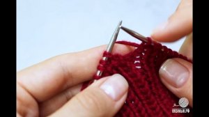 Закрытие петель иглой при круговом вязании