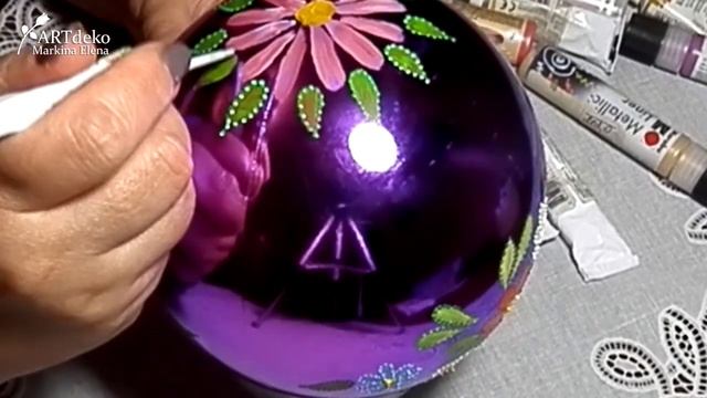 DIYРОСПИСЬ НОВОГОДНЕГО ШАРА