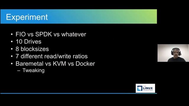 [2020] Comparing Performance of NVMe HD in KVM, Baremetal and Docker Using Fio and SPDK for VTA смотреть онлайн