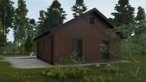 Одноэтажный дом из газобетона 9х10//Проект дома в стиле минимализм