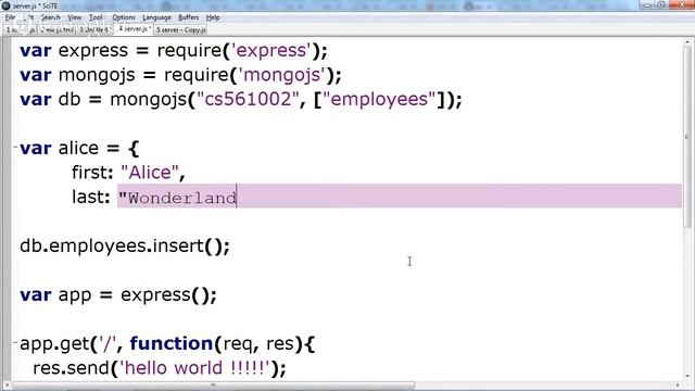 CS5610 NodeJS / MongoDB Lecture