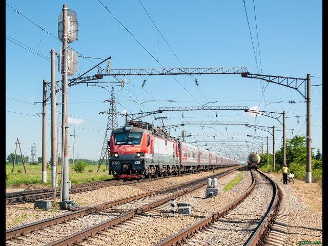 РЖД ЭП20-019 с поездом №101 Москва - Адлер смотреть онлайн