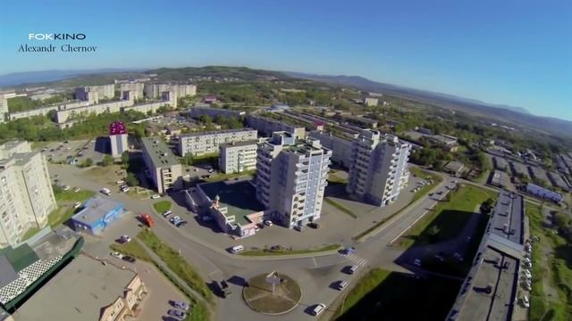 Город России Большой Камень с высоты