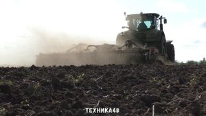Claas Axion 940 - российский немецкий трактор в деле. Культивация после сои. Vaderstadt Top Down 50