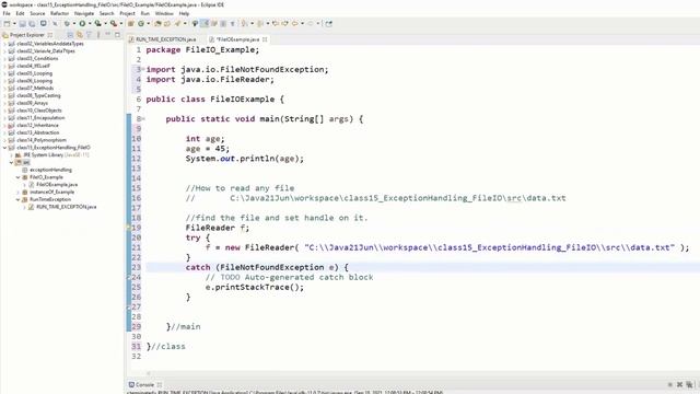Class 15 Part 2 of 5 Exception Handling смотреть онлайн