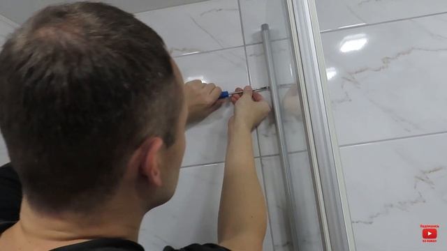 Стеклянная шторка для ванной, установка своими руками.