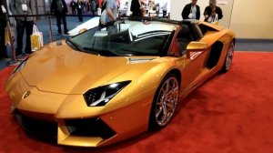 4K HDR Video - Exotic Cars - Lamborghini At Auto Show And Driving Scenes.mp4