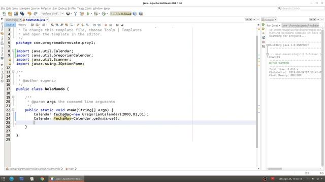 Curso de Java Netbeans Completo☕ [16.- Trabajar con fechas (calcular edad)] смотреть онлайн