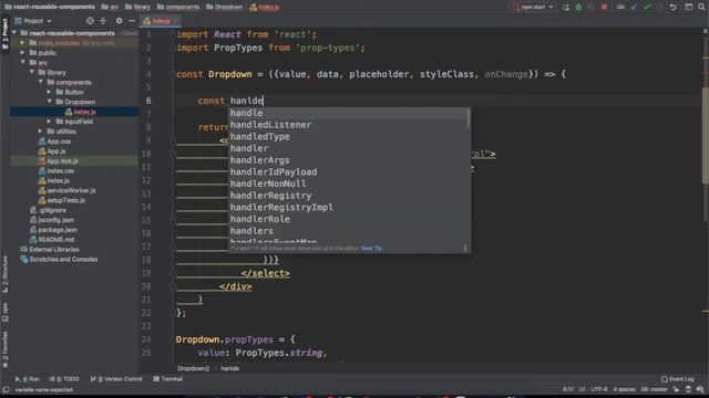 React Reusable Component - #3 Dropdown
